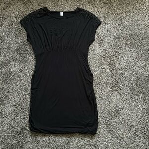 Old Navy Black Midi Dress Size Large
